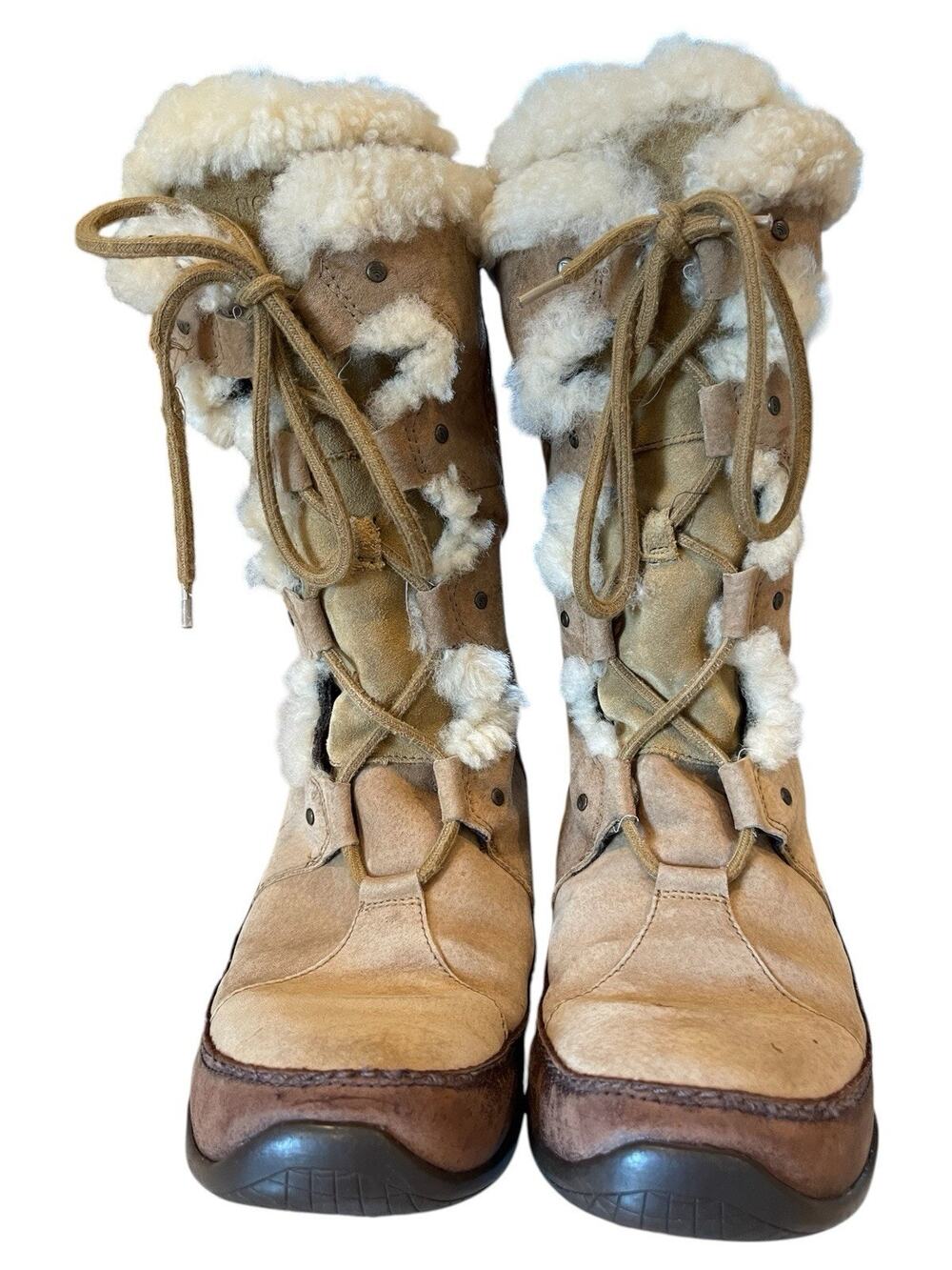 The North Face Women’s Winter Boots Size 10 Suede Shearling Primaloft IcePick